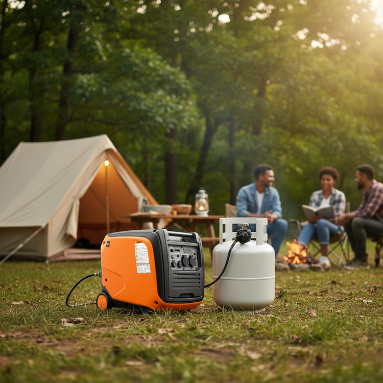 Picture of Hwasdan H4500iER 3.5 kW Silent Inverter Dual Fuel Generator